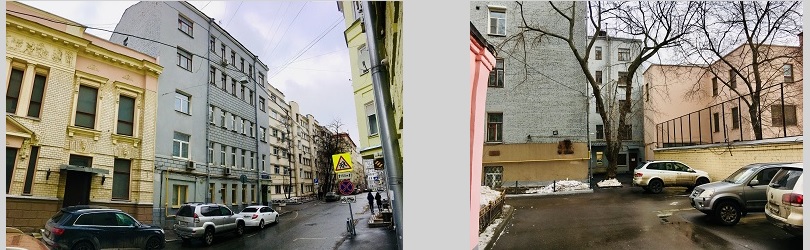 Большой Каретный 15 (вид с Большого Каретного переулка 2019 г.). Большой Каретный 15 (вид со стороны двора 2019 г.)